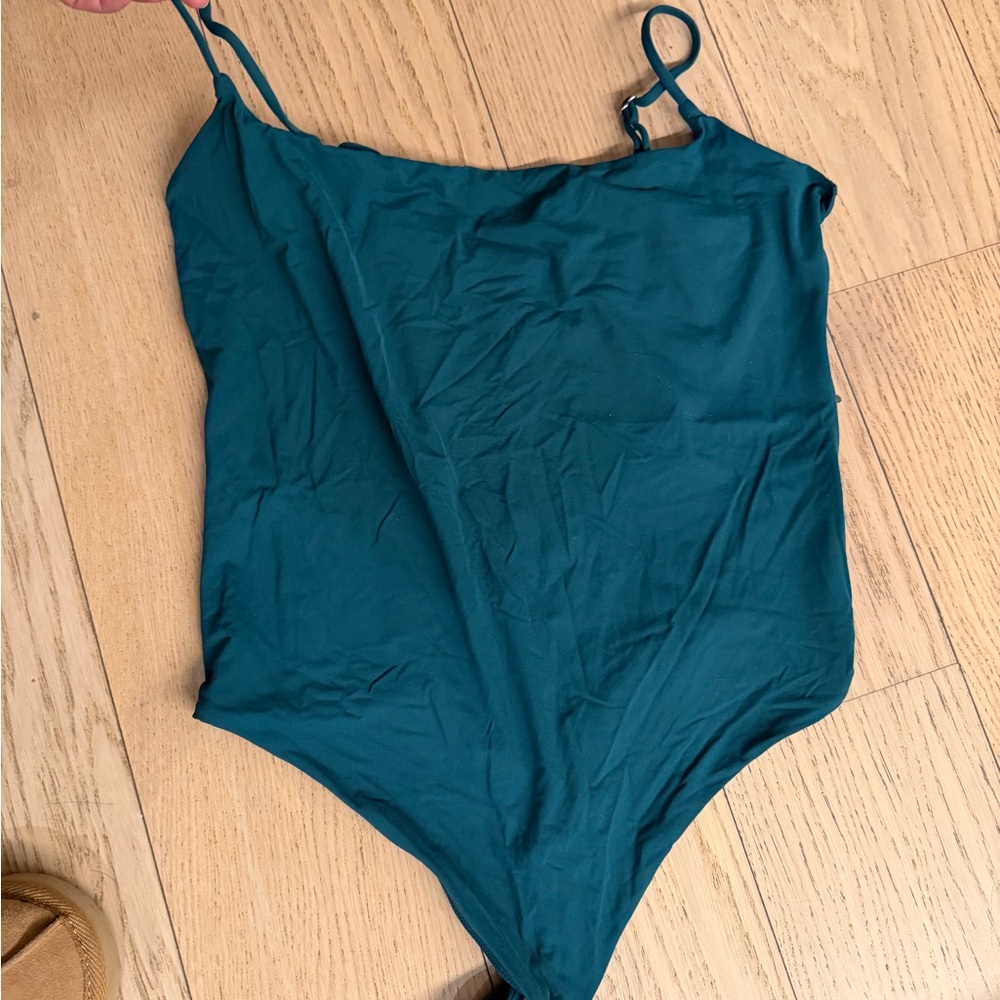 Teal Bodysuit with Spaghetti Straps